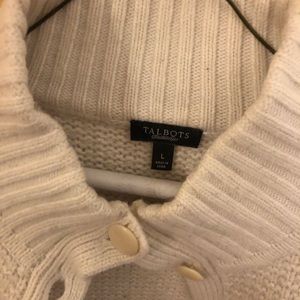 Talbots large white sweater with buttons